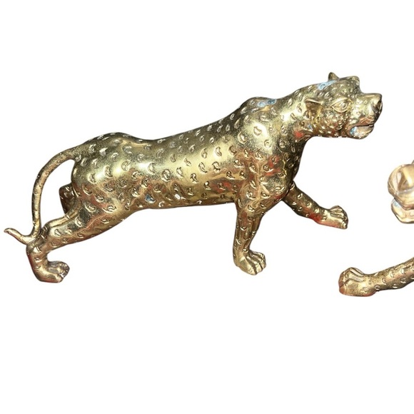 Vintagee brass leopard figures - Picture 3 of 6